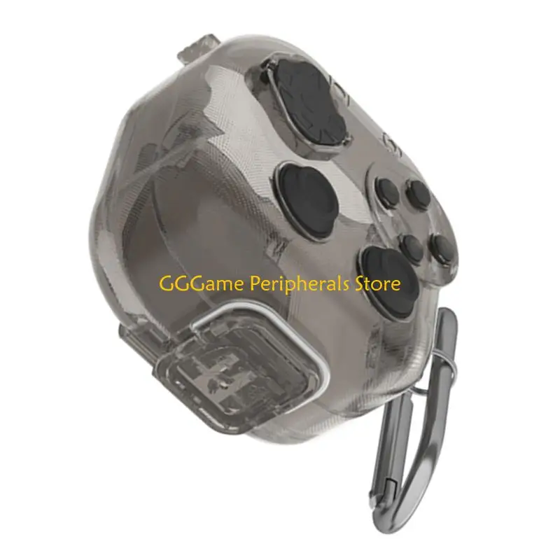 U55B Carabiner Earbud Case Protector Cover with Side Attachment Point, Lightweight Molded Shell, and Controller Face Design