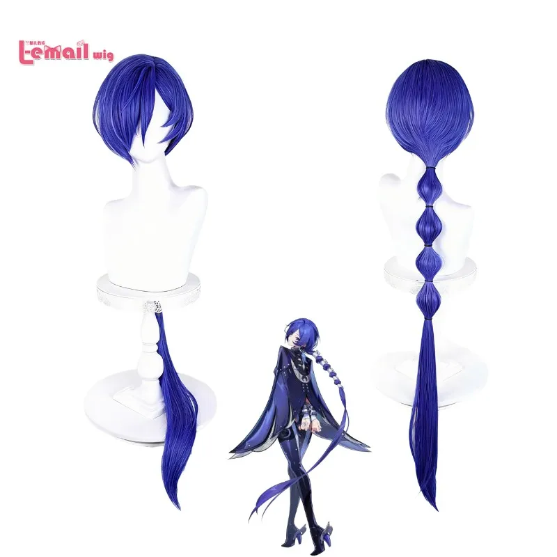 

Парик L-email wig Zenless Zone Zero Promeia для косплея, 120 см, длинный, синий, синтетический, термостойкий, синтетический парик для вечеринки на Хэллоуин