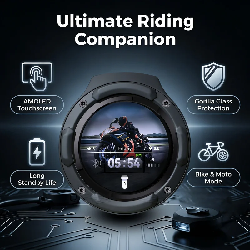 【1.43】OLED Motorcycle and Bicycle Speedometers，Simple Navigator，Waterproof