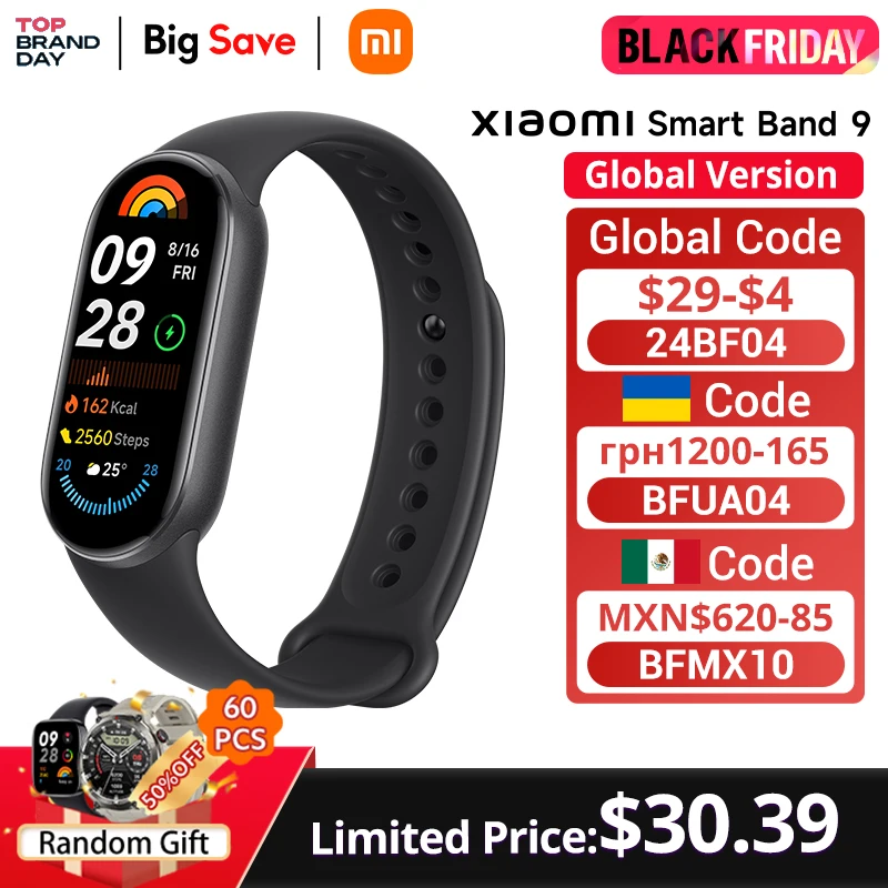 [World Premiere]Global Version Xiaomi Smart Band 9 150+ Sports Modes 1.62