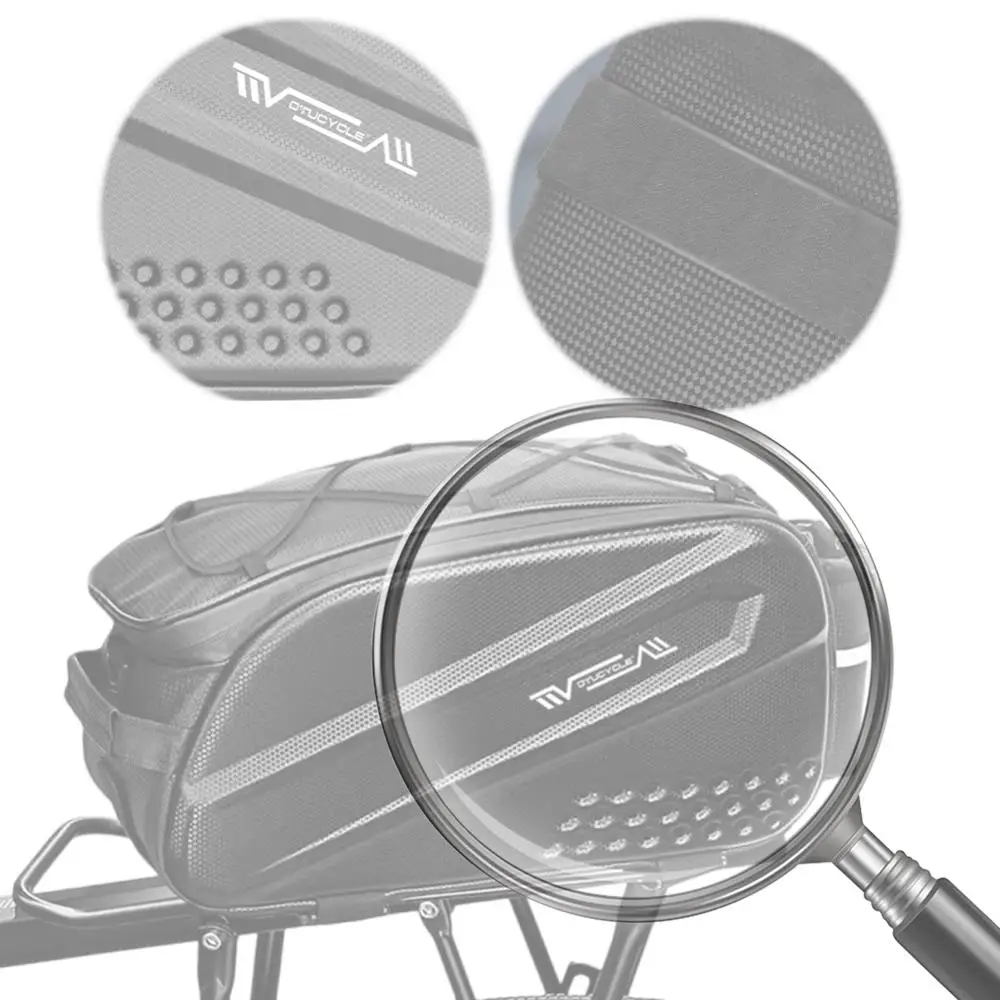

Bike Rear Rack Bag Bicycle Trunk Bag Waterproof Bike Carrier Rear Seat Bags Large Capacity Cycling Luggage Pannier Shoulder Bag