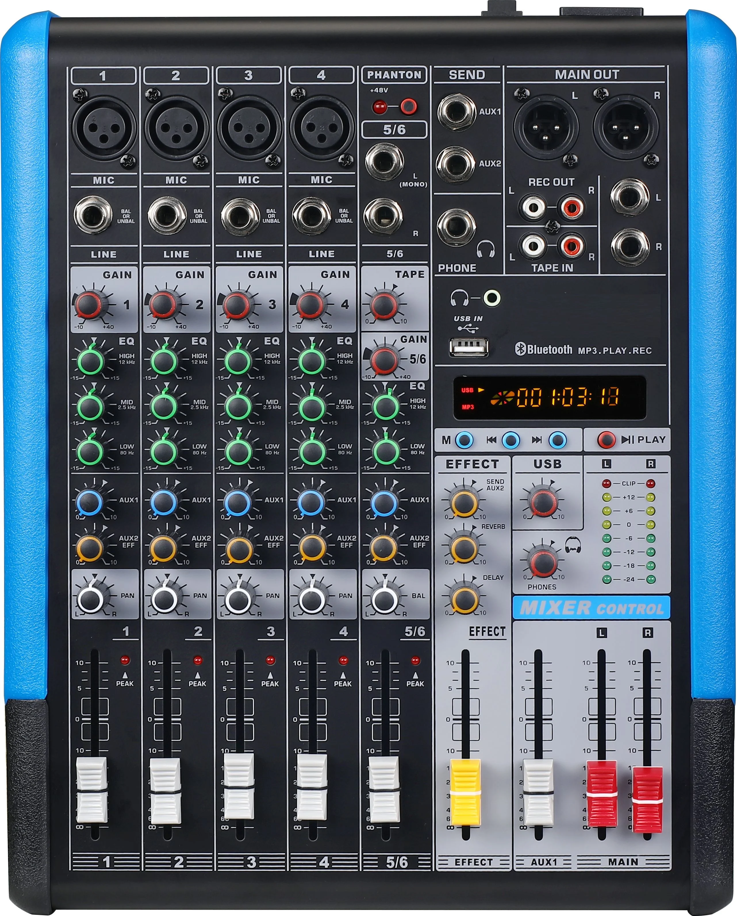 การ์ดเสียง MT สำหรับพอดแคสติ้ง พอร์ตเล็ก คอนโซลมิกซ์เสียง ช่องต่อ USB สำหรับบันทึกเสียง ไลฟ์สตรีมมิ่ง โปรเซสเซอร์เสียง มิกเซอร์