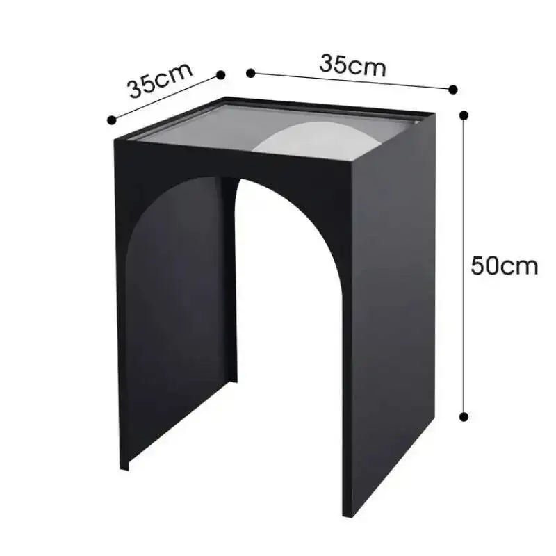 Mesas de centro de lujo de acrílico para sala de estar, mesas de centro negras para sofá, mesas de centro modernas, muebles para el hogar