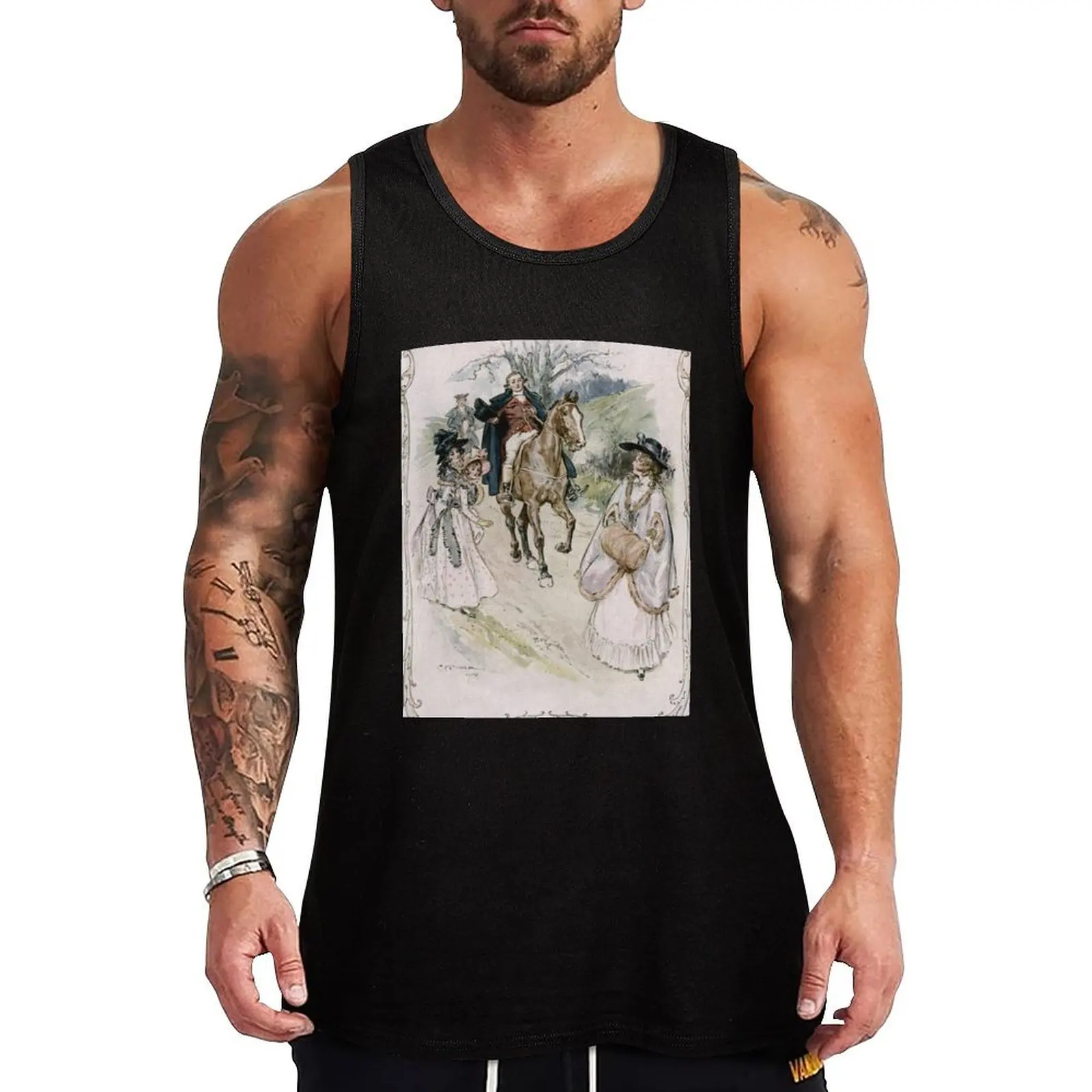 Charles Edmund Brock - Jane Austen She Turned With Surprise Tank Top Durable Stretch Tank Top Casual Athletic Sleeveless
