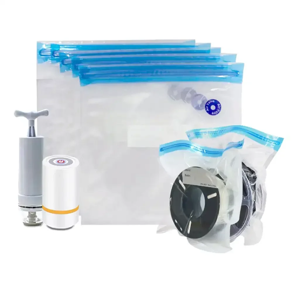 PLA ABS بولي TPU PETG خيوط حقيبة فارغة مع مقبض مضخة هواء ثلاثية الأبعاد خيوط الطابعة حقيبة التخزين مجفف إبقاء ثلاثية الأبعاد الطباعة الملحقات