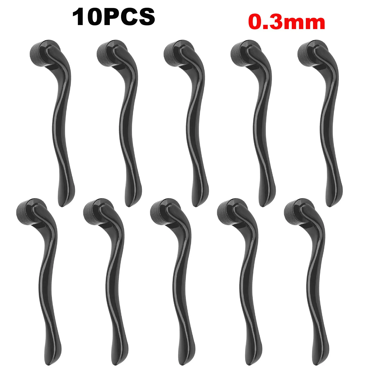 2PCS/5PCS/10PCS Full Black 540 Needles for Facial Body Hair Growth Derma Roller for Skin Beard Needle Micro Face Roll Tool