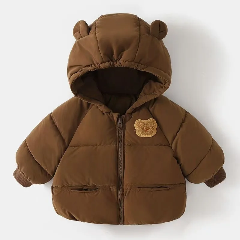 2026 Winter Newborn Baby Girls Thick Floral Printing Cardigan Coat Children Thick Warm Clothes Toddler Baby Girl Plush Jacket