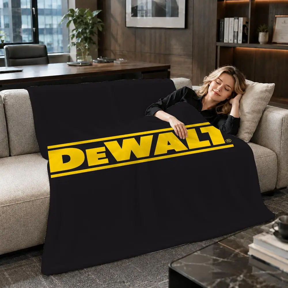 Brand Popular Classic Action DeWalt Throw Blankets Soft Warm Flannel Blanket Bedding for Bed Living room Home Sofa