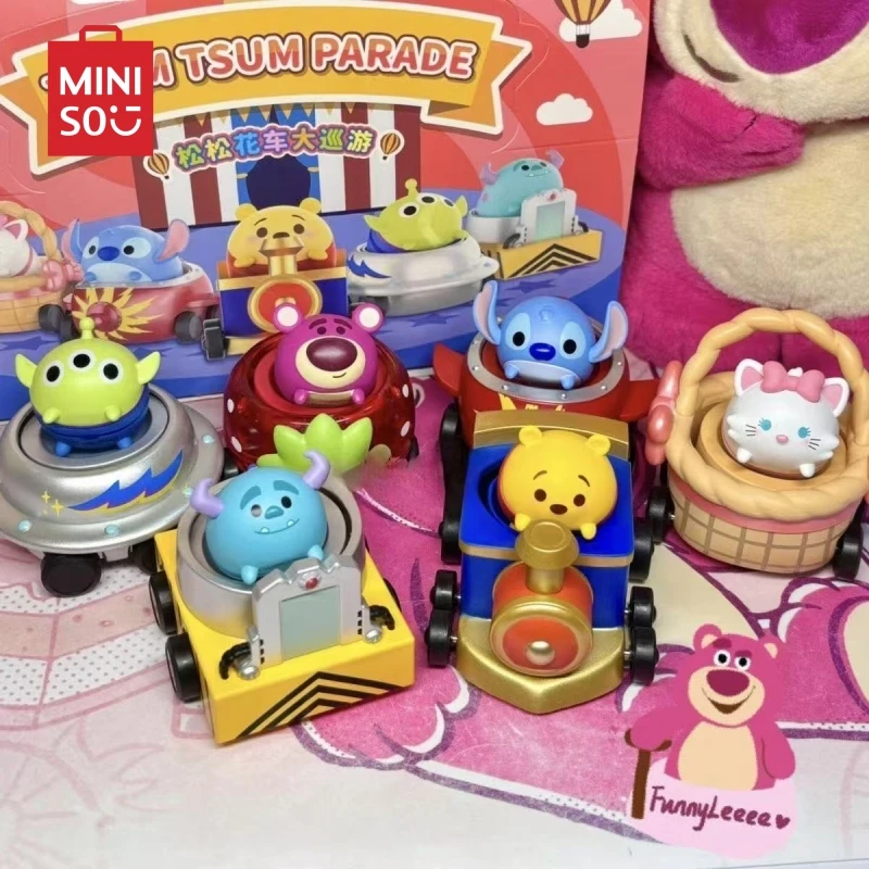 MINISO ดิสนีย์ ซองซอง พาร์เดย์ ซีรีส์ กล่องสุ่ม โมเดลสติทช์น่ารัก ของตกแต่งอนิเมะ ของเล่นเด็ก ของขวัญวันเกิด