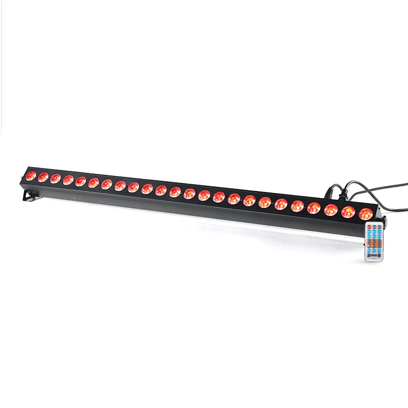 Professional RGBW DJ Disco Light Bar, 24x3W Wall Washer with Chase Effects for Nightclub Stage Lighting Parties (DMX512)