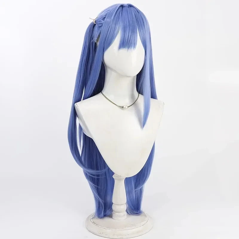 

3,k;6\g/CosplayGame NIKKE：The Goddess of Victory Synthetic Hair Arcana Cosplay Wig 80cm Long Blue Ponytail Wigsk;6,y'9\