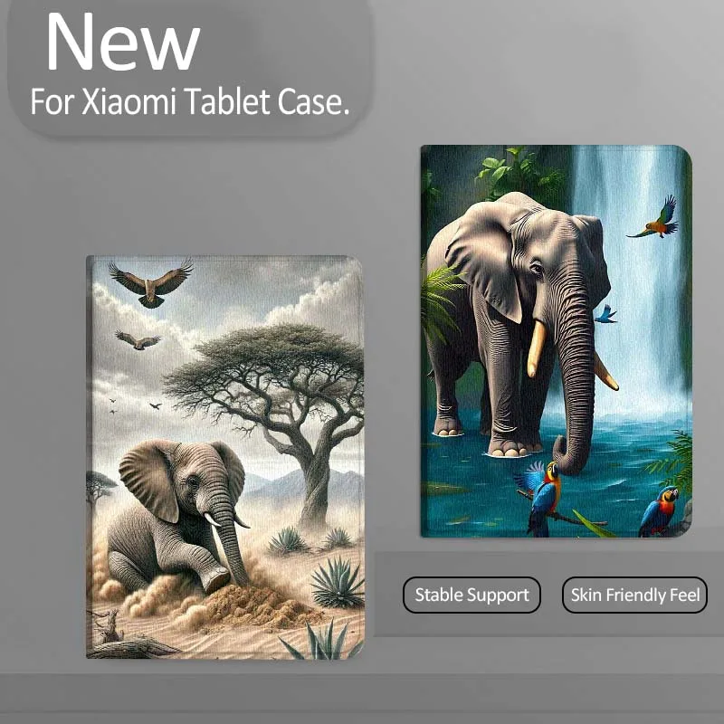 

African Elephant Dust Bath For Xiaomi Redmi Mi Pad 4 5 6 7 8 K SE Mini Pro Plus Max 10.1 11.2 inch Tablet Case
