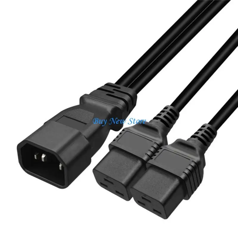 

20CE Multiple Use PDU Extension Cable 30cm with C14 Male to Double C19 Female Connectors Splitter Power Cord Replacement