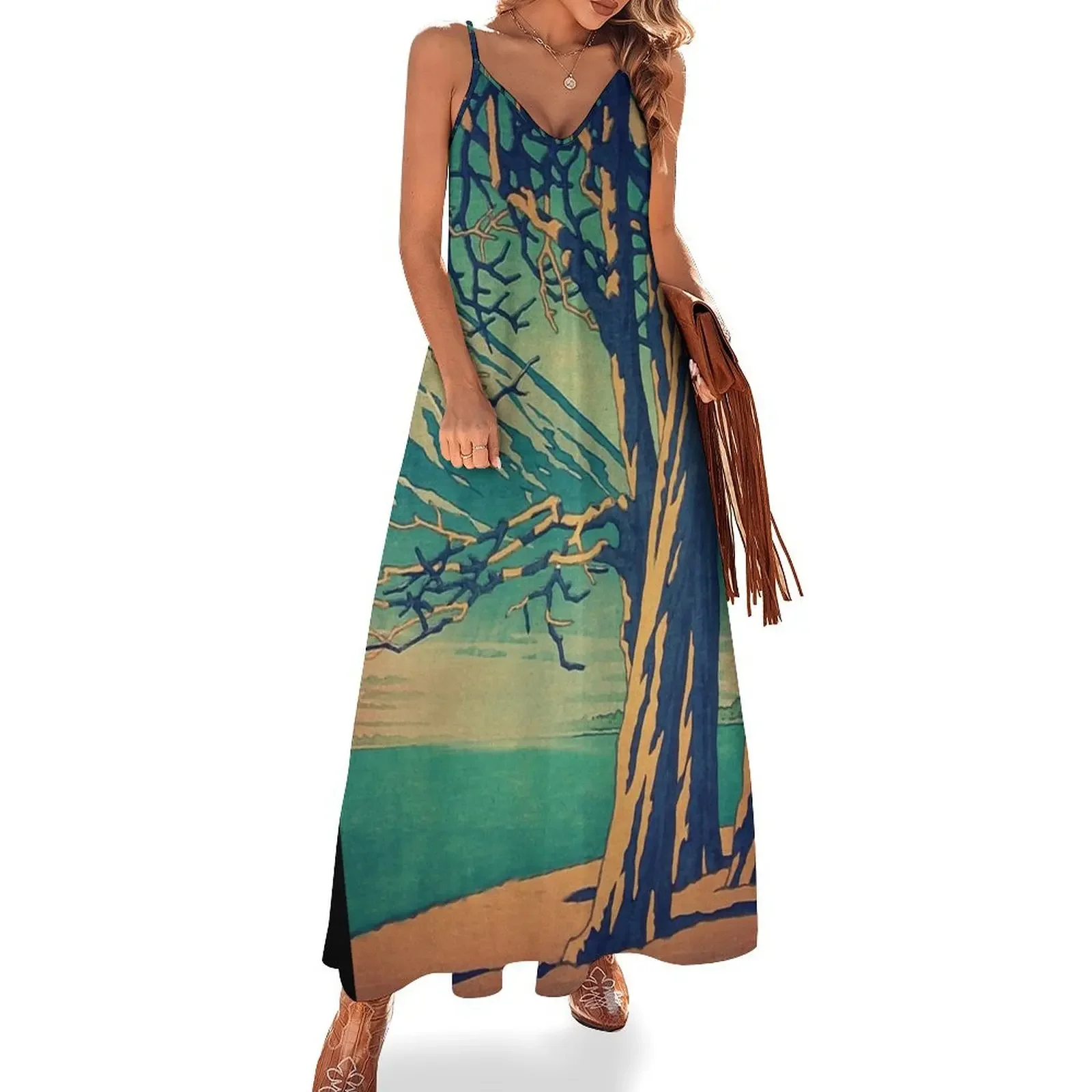 

Late Hues at Hinsei - Nature Landscape Sleeveless Dress dresses for womens 2025 dress women elegant luxury Dress