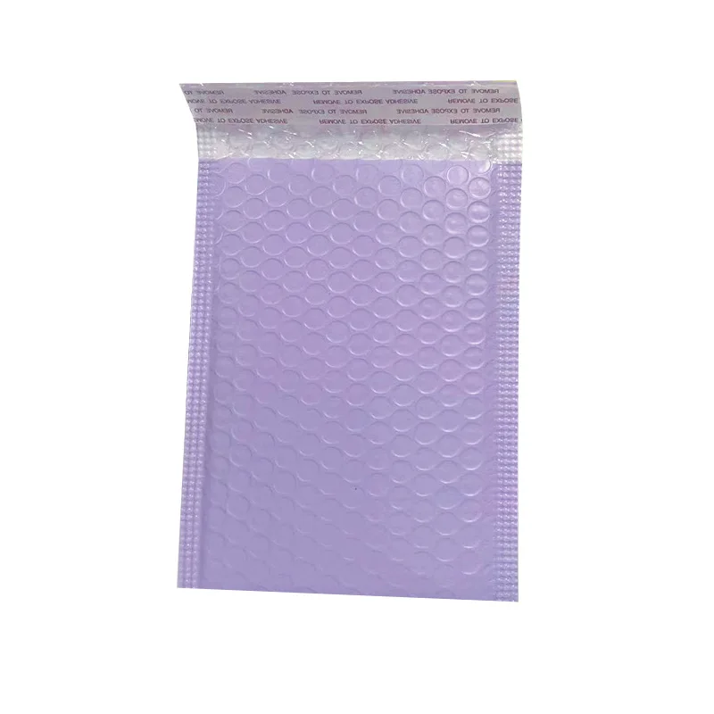 50 pçs roxo plástico bolha saco fosco co-extrudado filme bolha envelope à prova de choque sacos de embalagem envio mailbag 13x1 8cm/26x32cm