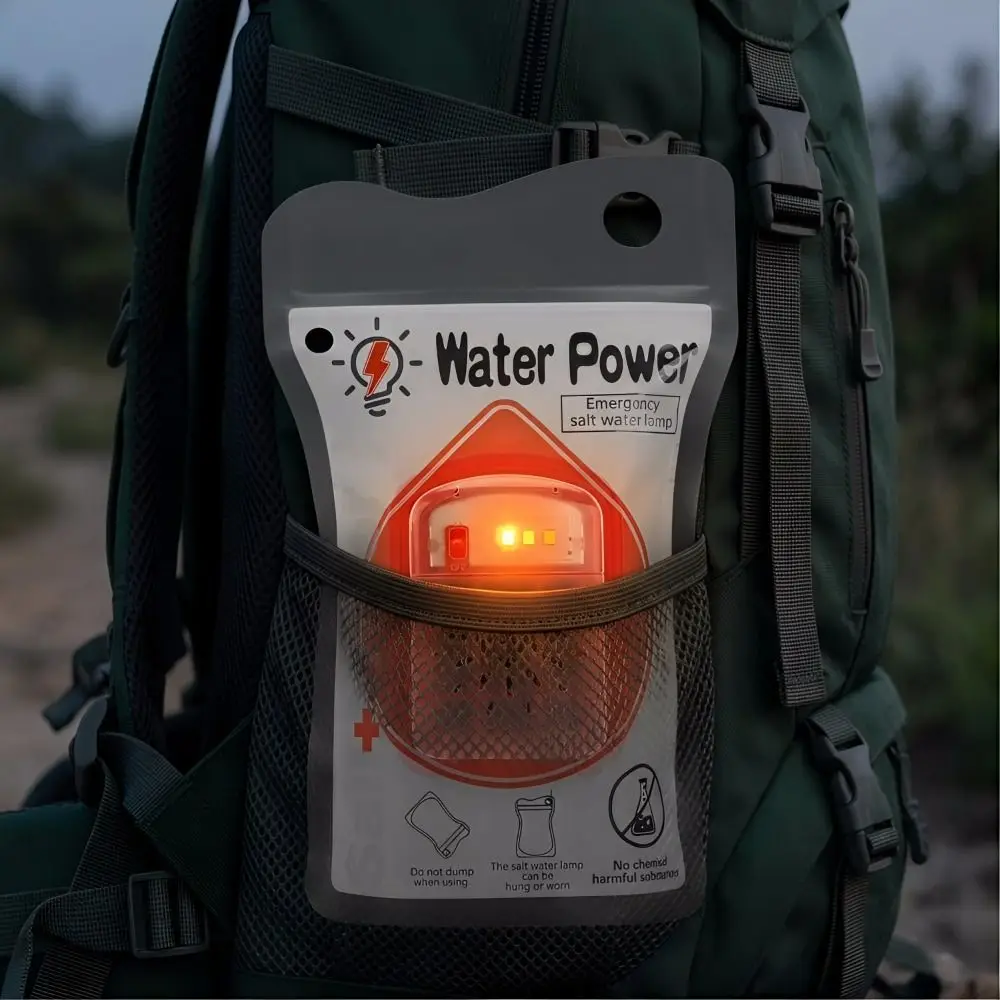 3 LED Light Salt Water Lamp No Battery Lifetime 120 Hours Emergency Lamp Portable Design Long Lasting Emergency Light Camping