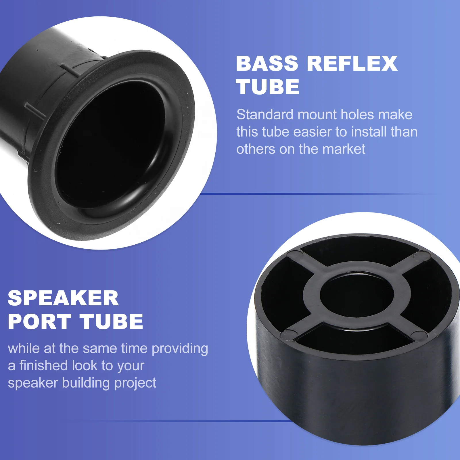

8pcs Speaker Port Tube Bass Reflex ABS Bell Mouth Plastic Pilot Hole Subwoofer Woofer Box Improved Sound Quality Easy