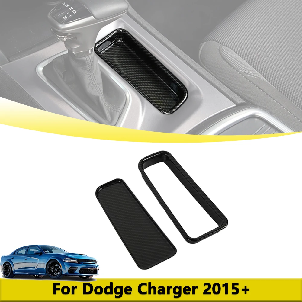 

Gear Shift Storage Compartment Decoration Cover Trim for Dodge Charger 2015-2020 2021 2022 2023 Car Interior Accessories