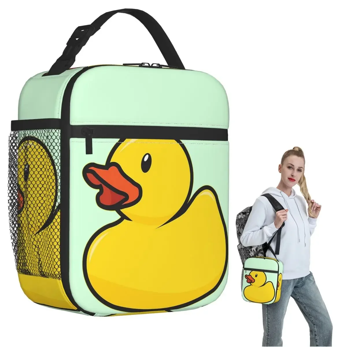 Rubber Duck In Yellow Insulated Lunch Bag for Women Kids Leakproof Food Boxes Thermal Lunch Box Tote