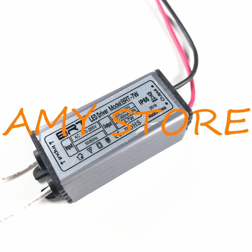 AC 110-265V DC 12-28V 300mA IP66 Power Supply Driver for 4-7x1W LED Strip Light