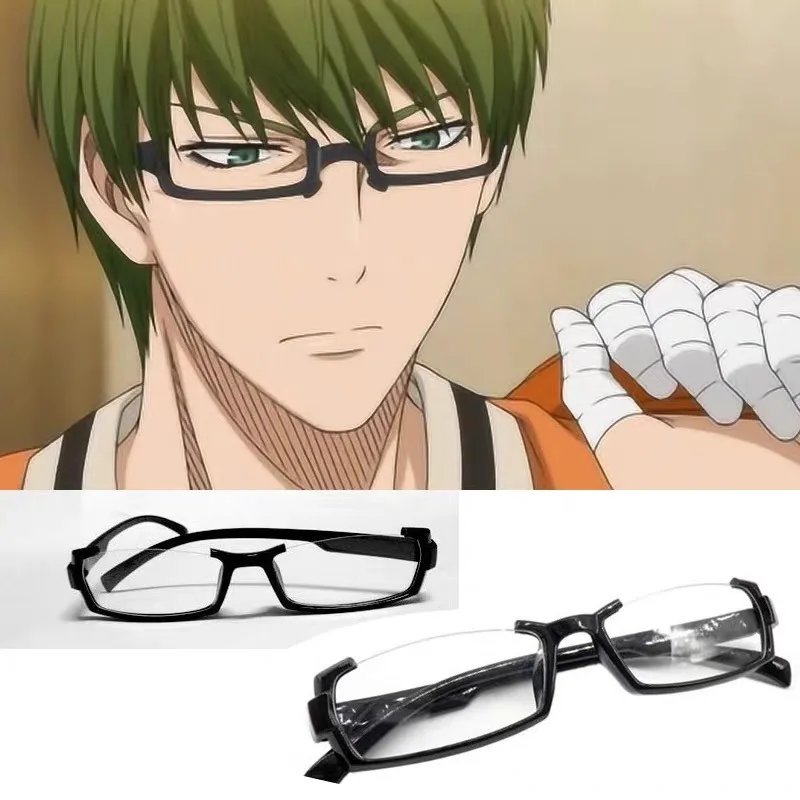 Gafas de media montura para Cosplay, gafas de lectura Vintage de alta definición, marco estrecho pequeño negro, decoración de fiesta de estilo japonés, gafas para niña