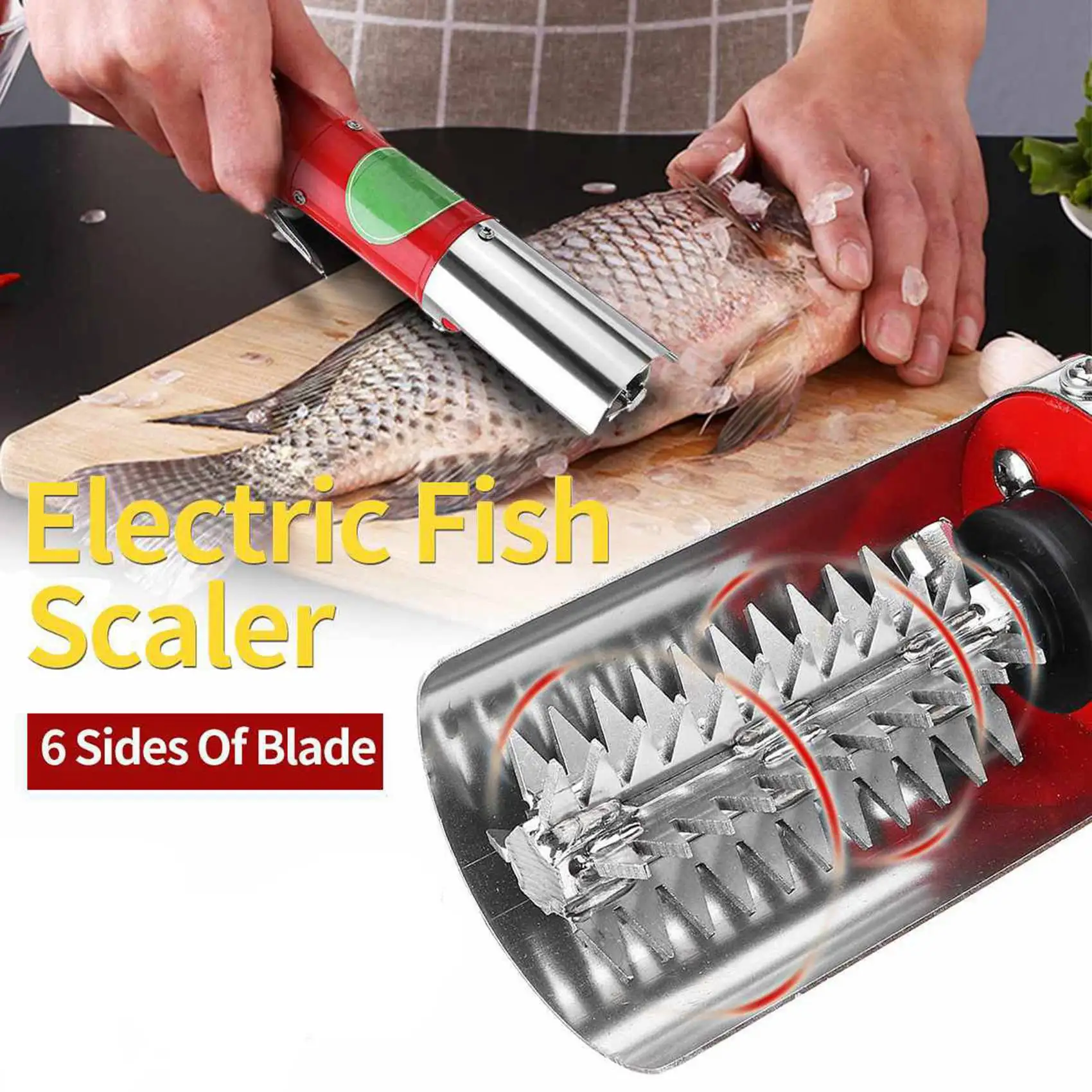 ABFU-2X Fish Scale Remover Accessories Electric Scaler Remove Durable Cutter Head Tool D