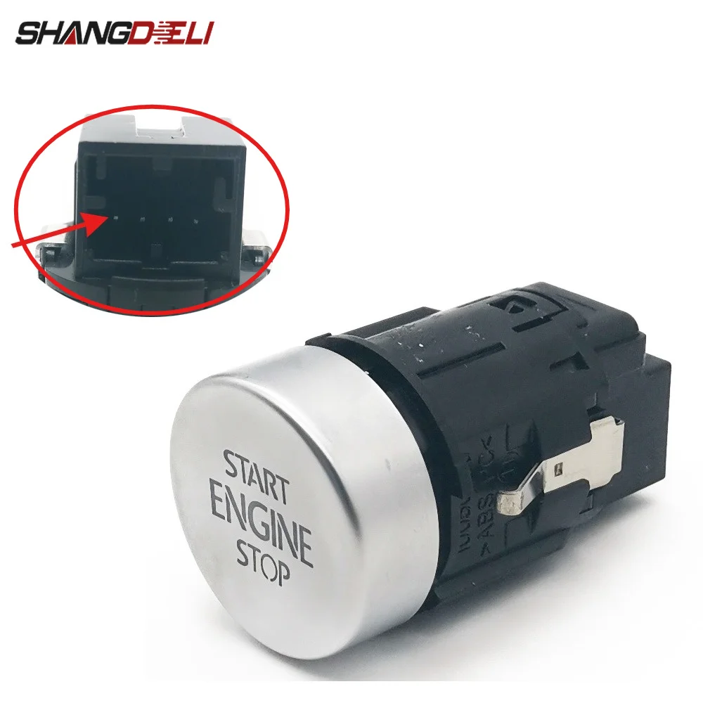 Auto One Touch Engine Ignition Start Button Replacement Trim Switch  5N0959839 Fit For Golf 7 MK7 Passat