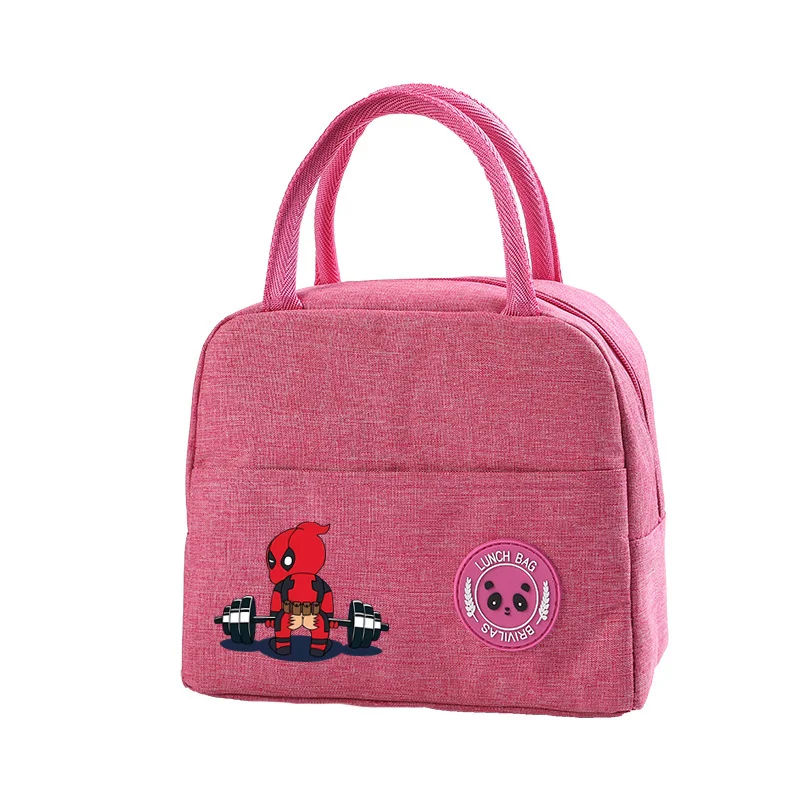 2024 New Dead-pool Superhero Lunch Bag Portable Fresh Cooler Bags Insulated Picnic Bag for Women Men Lunch Box Tote Food Bags