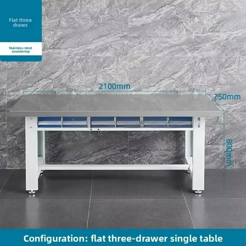 Stainless Steel Desktop Workbench Heavy Duty Fitter Bench Workshop Anti-Static Packing Inspection Repair Table With DrawerN20