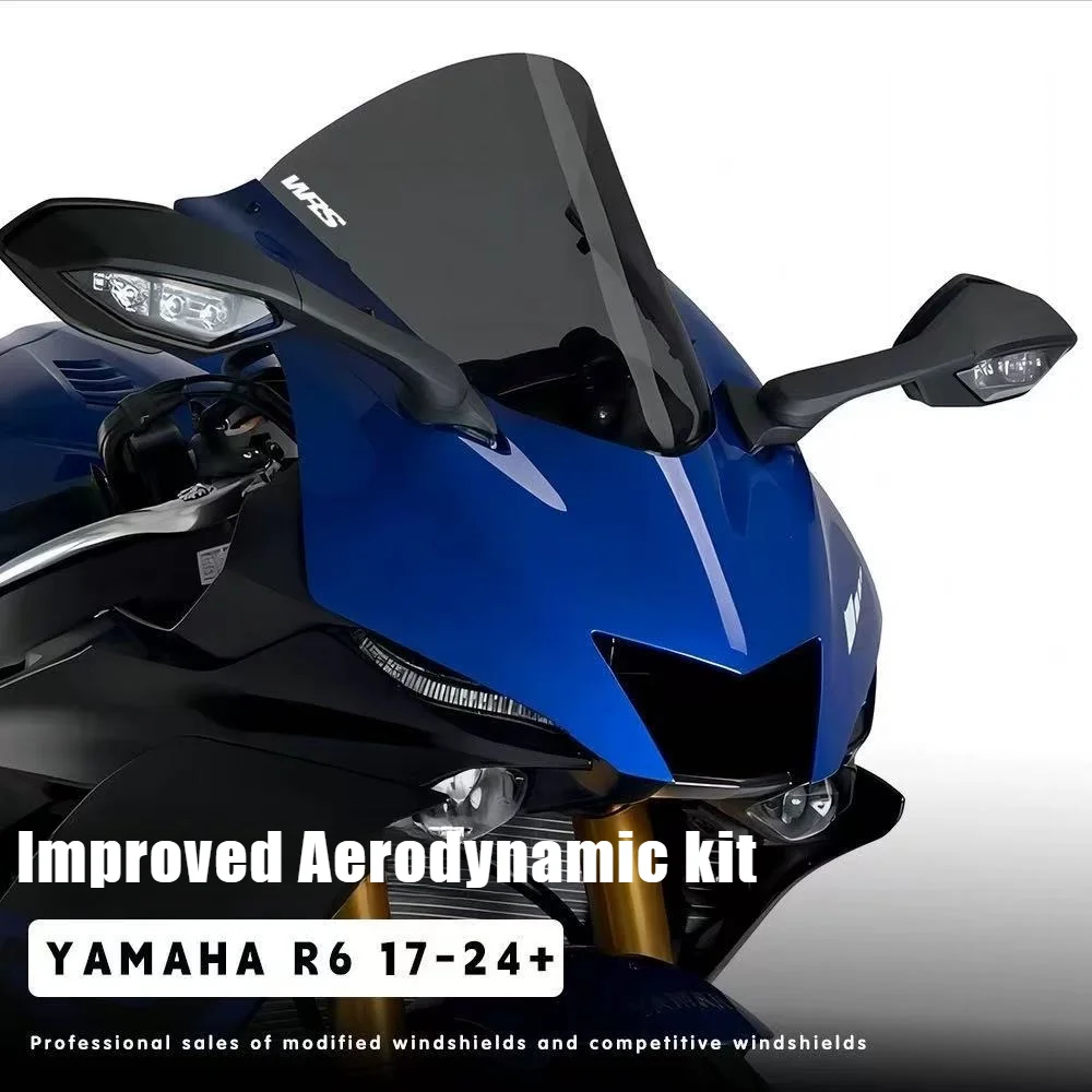 

Аксессуары для мотоциклов, переднее лобовое стекло для Yamaha YZF R7 R6 17-24, модифицированное конкурентоспособное лобовое стекло, улучшенный аэродинамический комплект