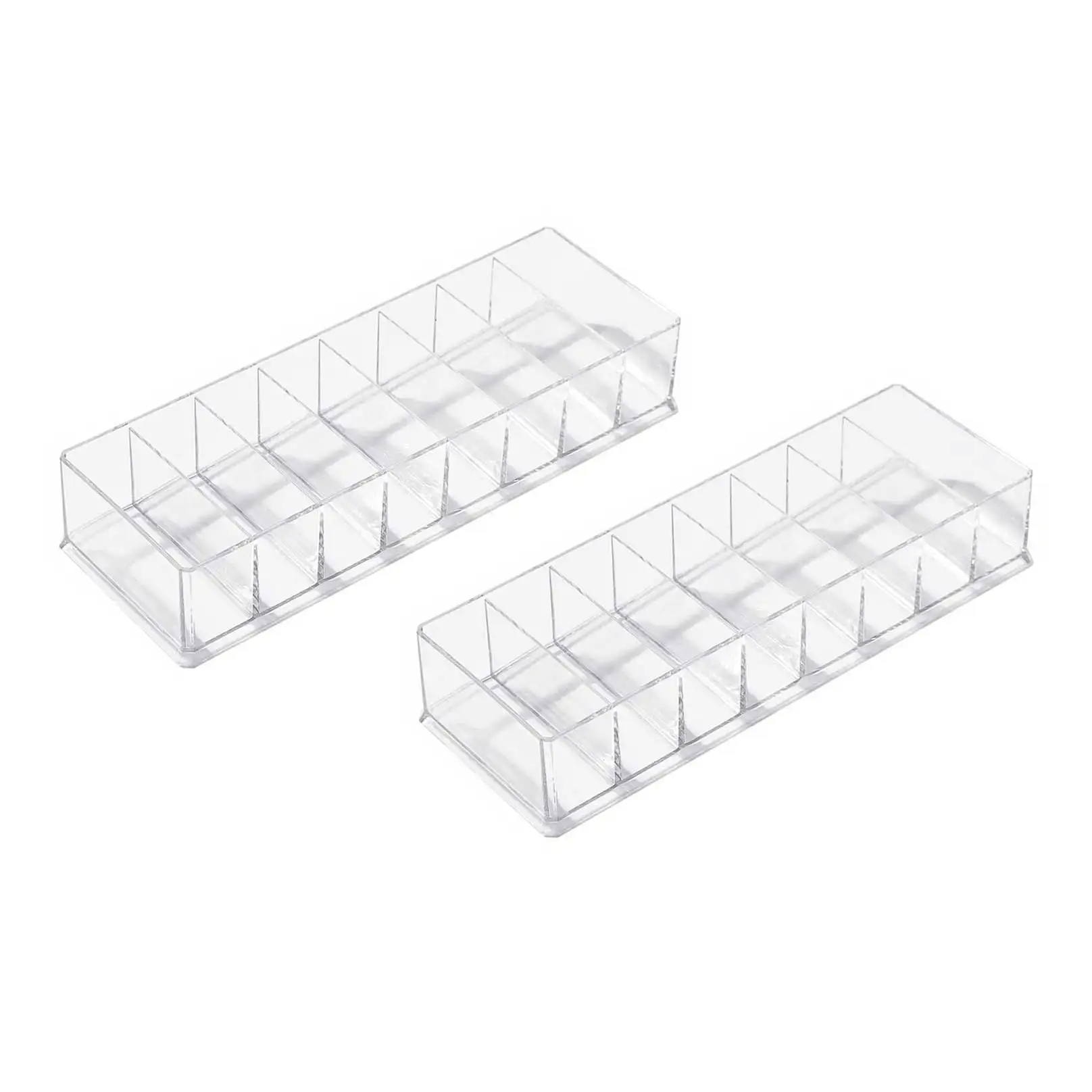 Clear Electronics Organizer Boxes 8 Capacity Acrylic Charger Organizer Cord Organizer Case Cable Storage Box for Home Office