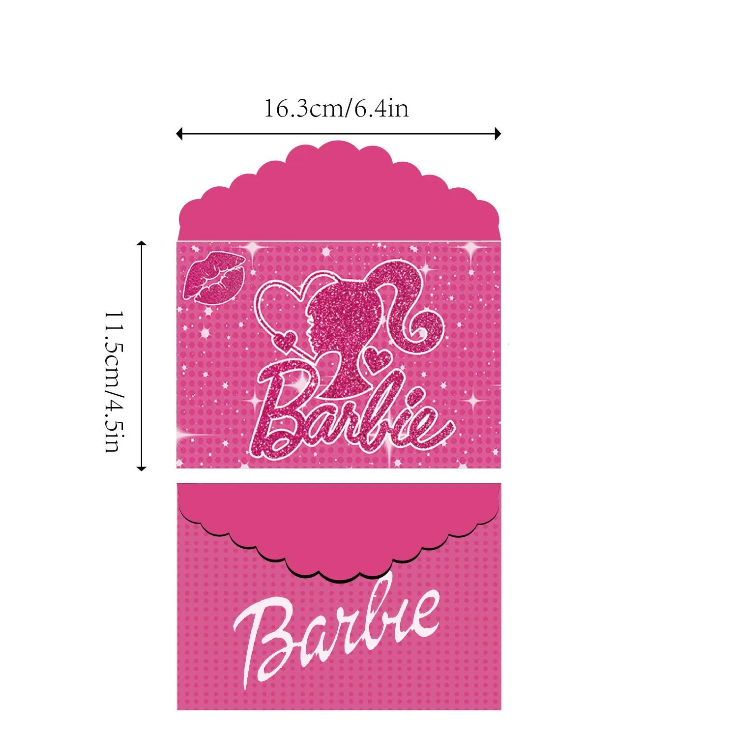 Tarjeta de invitación para fiesta de Barbie, suministros para fiestas temáticas de cumpleaños, sobres de decoración, 12 piezas