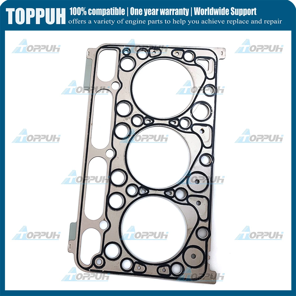 D1302 1pc New Cylinder Head Gasket For Kubota Engine KH11H KH60 Tractor (Stainless)