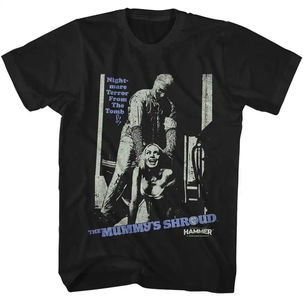 Hammer Horror Mummy Attack Graphic T-Shirt Cotton Men Women Streetwear Tee