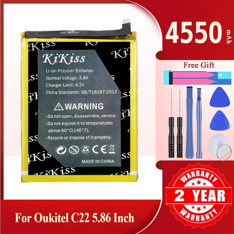 KiKiss Battery For OUKITEL C22,KC-N4000C(C22),4550mAh