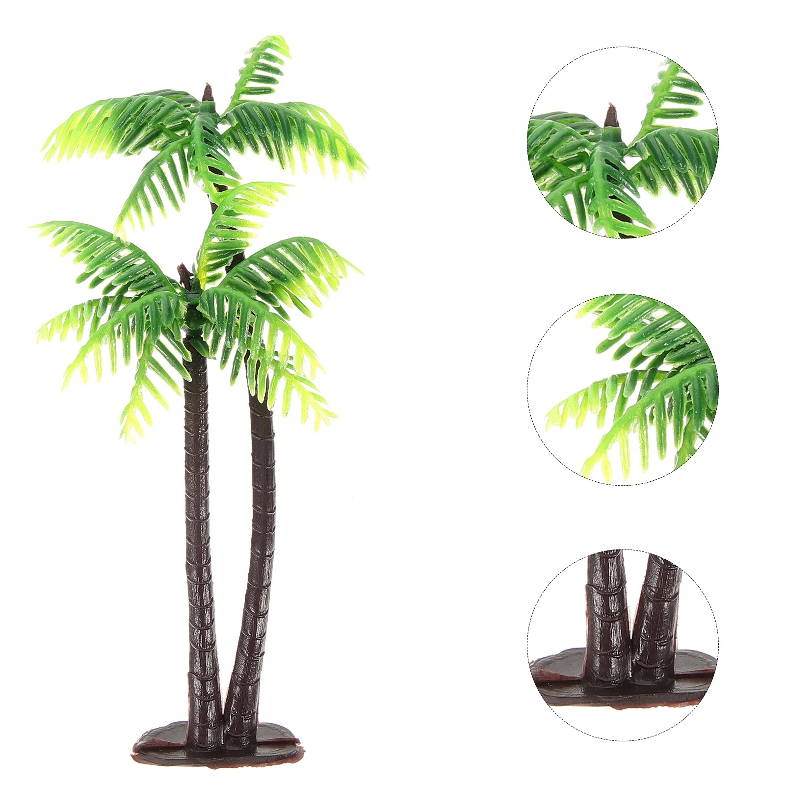 5 PCS Twinning Model Coconut Trees Park Street Diorama Scenery Layout Miniature Landscape Scenery (13cm)