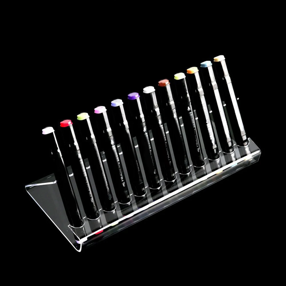 

Acrylic Display Pen Holder Toothbrush Holders Organiser Home Office Storage Organizers Pencil Shelves Storage Transparent