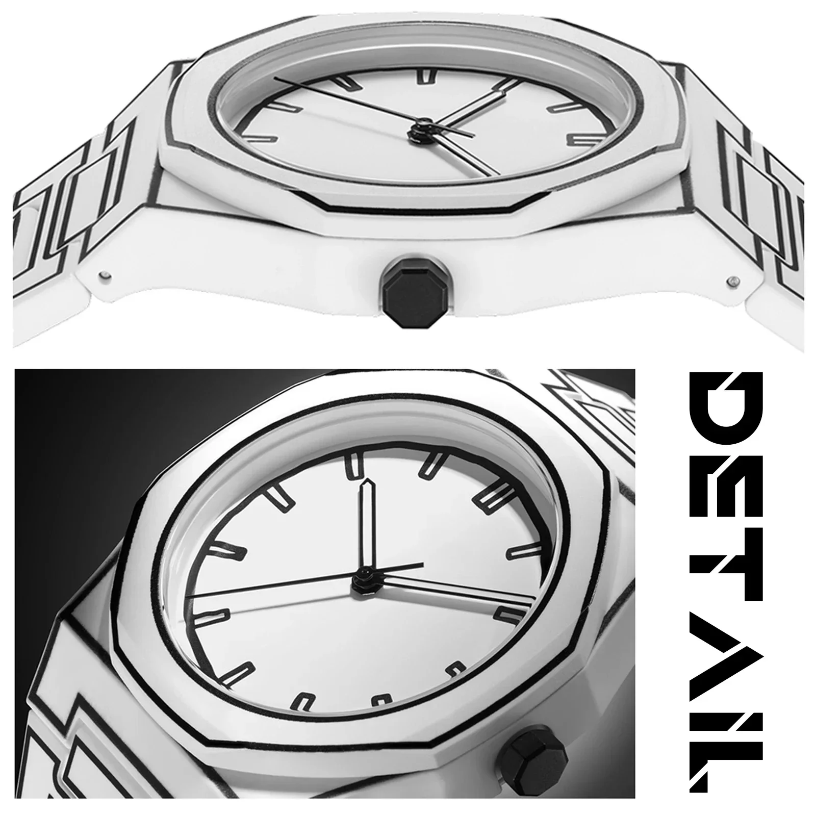 Modern Minimalist Sketching Creative Sports and Leisure Watch Creative Design Waterproof Watch