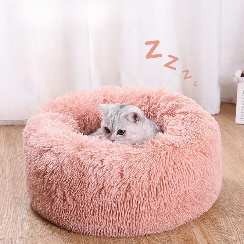 

Зимняя теплая и удобная кровать для кошек и собак, съемный коврик для кровати для домашних животных, толстая плюшевая и грязеотталкивающая кровать для домашних животных