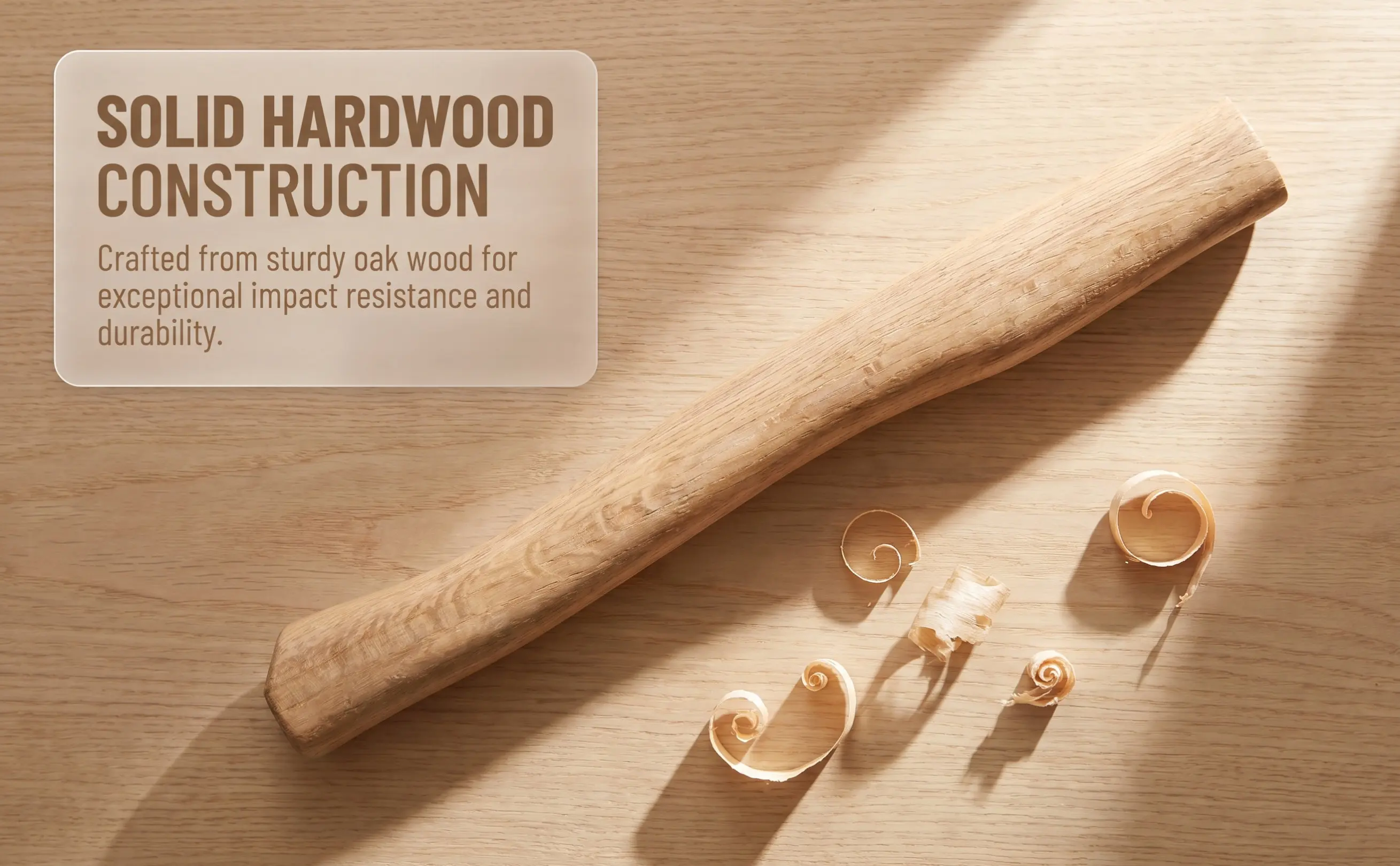 Wooden Wooden Ax Handle Replacement Natural Wood Handle For Camper Sturdy High Density Hardwood Material Excellent