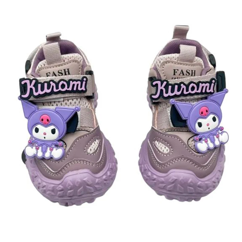 Girl Casual Shoes Sanrio Autumn Winter Add Cotton New Winter Sneakers Kuromi Cartoon Fashion Keep Warm Anti Slip Running Shoes