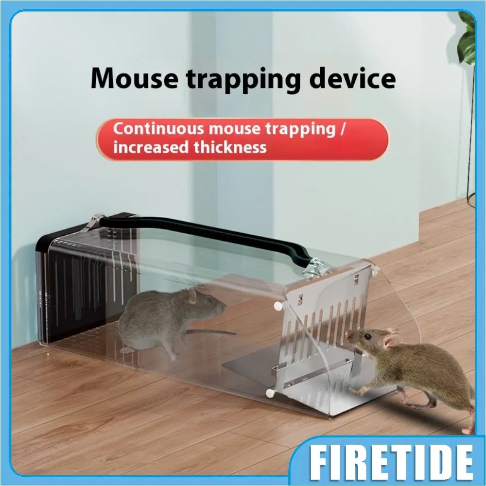 1PCS Acrylic Mousetrap Continuous Fully Automatic Mouse Catcher Super Strong Rat Catching Cage Rat Trap,Mouse catching artifact