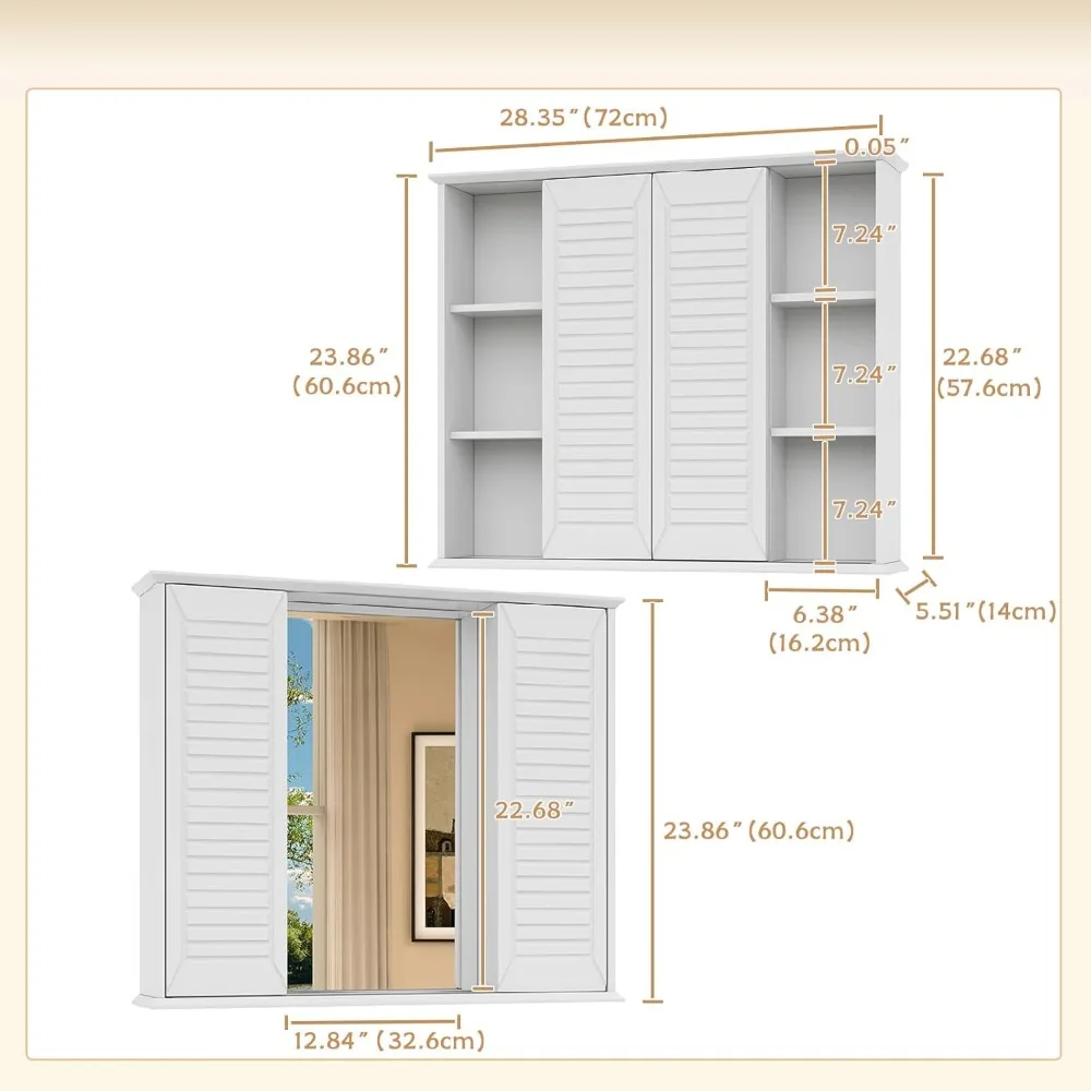 Wooden Mirror Medicine Cabinet 2