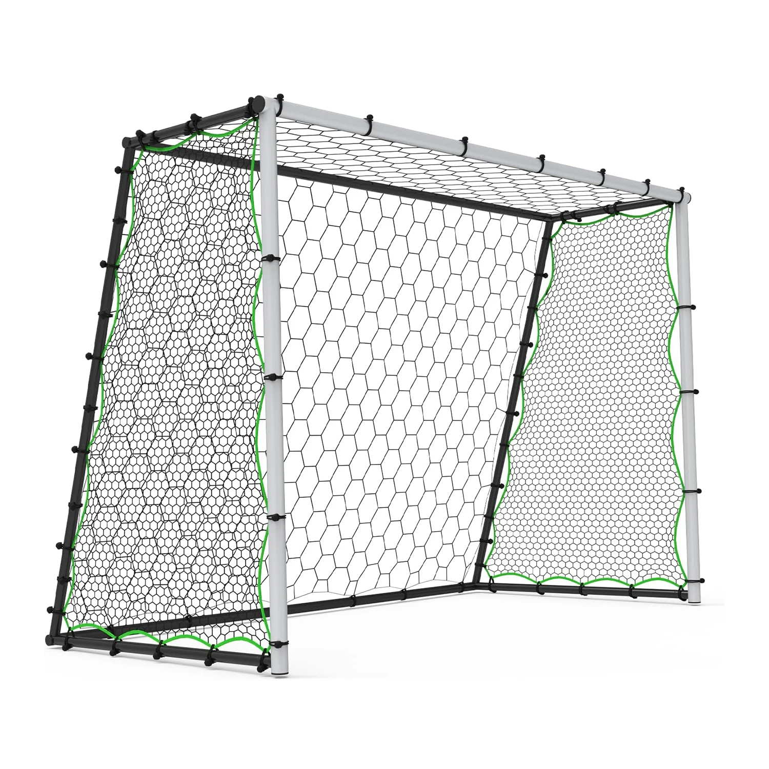 Filet de rebond de football 7x5 pieds pour jardin avec but de football, grand équipement d'entraînement de football pour la pratique des passes et des tirs