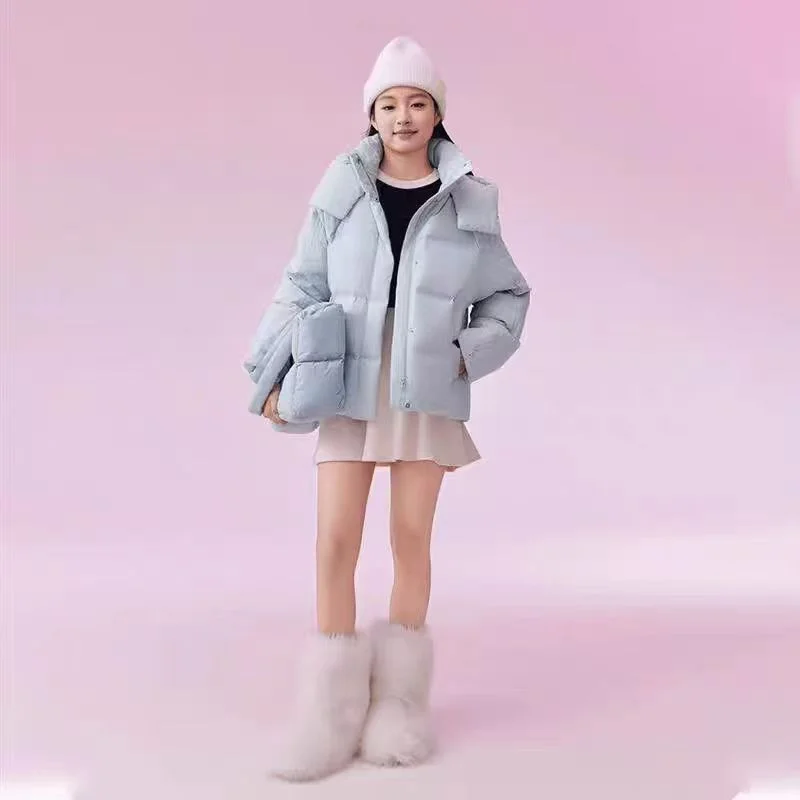 2024 New Fashion Joker Down Cotton-padded Jacket Ladies Hooded Cotton-padded Jacket Winter Casual Ladies Cotton-padded Coat Top