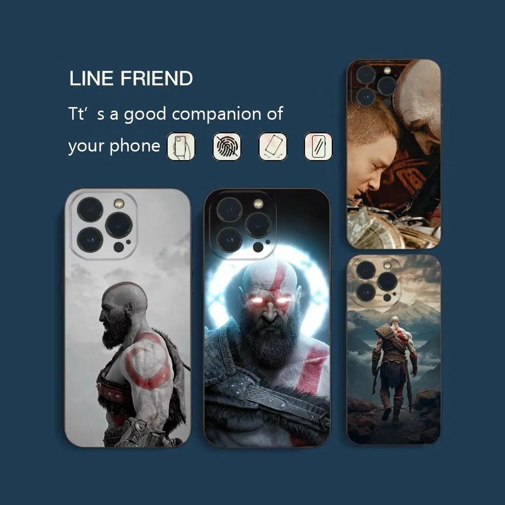 G-God of War-R Phone Case  For iPhone16 15 14 13 12 Mini 11 Pro XS Max X XR SE5 6 7 8 Plus Soft Silicone Cover