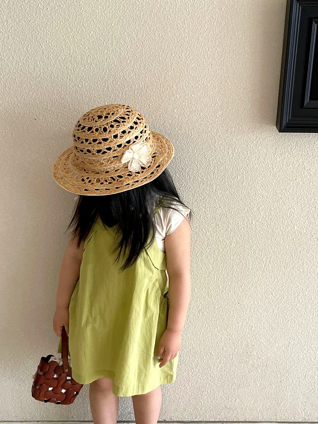 spring-summer-new-handmade-floral-hollow-out-straw-hat-children's-versatile-daily-accessory-ideal-for-photoshoots-and-vacations