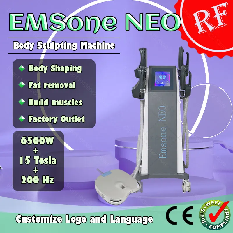 

6500W 15 Tesla EMSone NEO RF Electromagnetic Combustion Fat Muscle Stimulator EMS Weight Loss Salon Shaping Machine