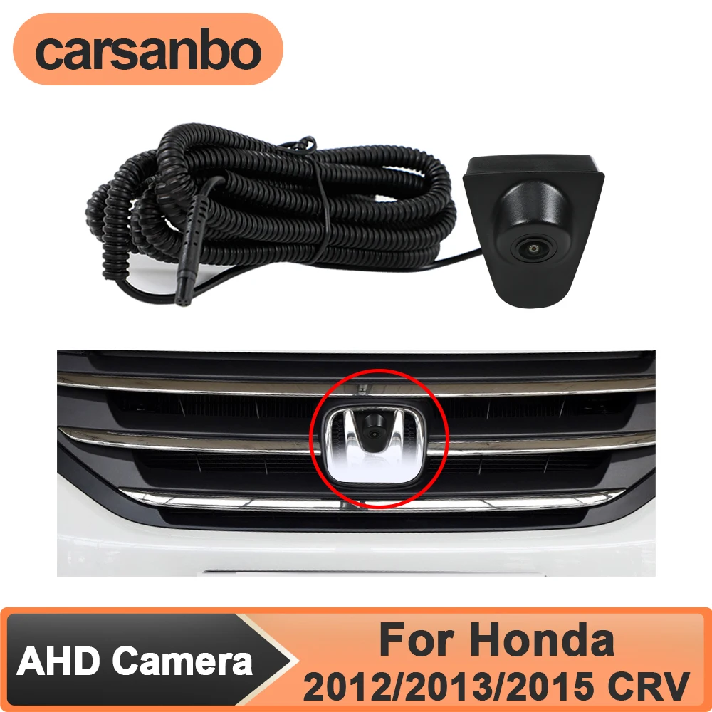 

Carsanbo AHD 1080P Car Front View Camera for Honda 2012/2013/2015 CRV Night Vision Fisheye 150° Waterproof Parking Monitoring