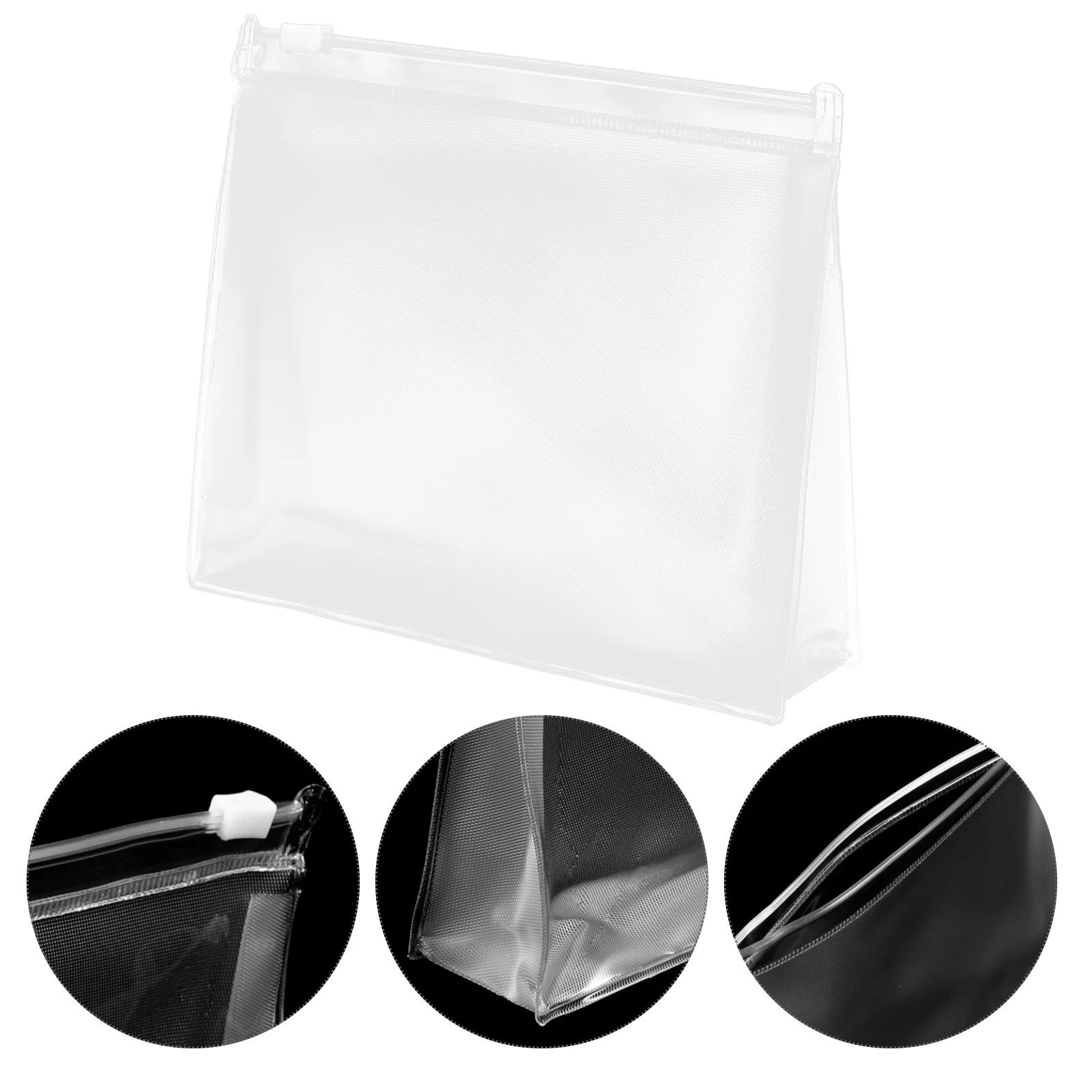 10 قطع من حقائب أدوات الزينة الشفافة للسفر، حقيبة مكياج للنساء، فتحة كبيرة، منظم مانع للتسرب، حجم السفر، تعبئة أساسيات